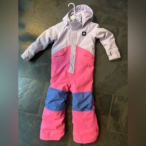 Burton Pink and Purple Kids' One Piece Snowsuit